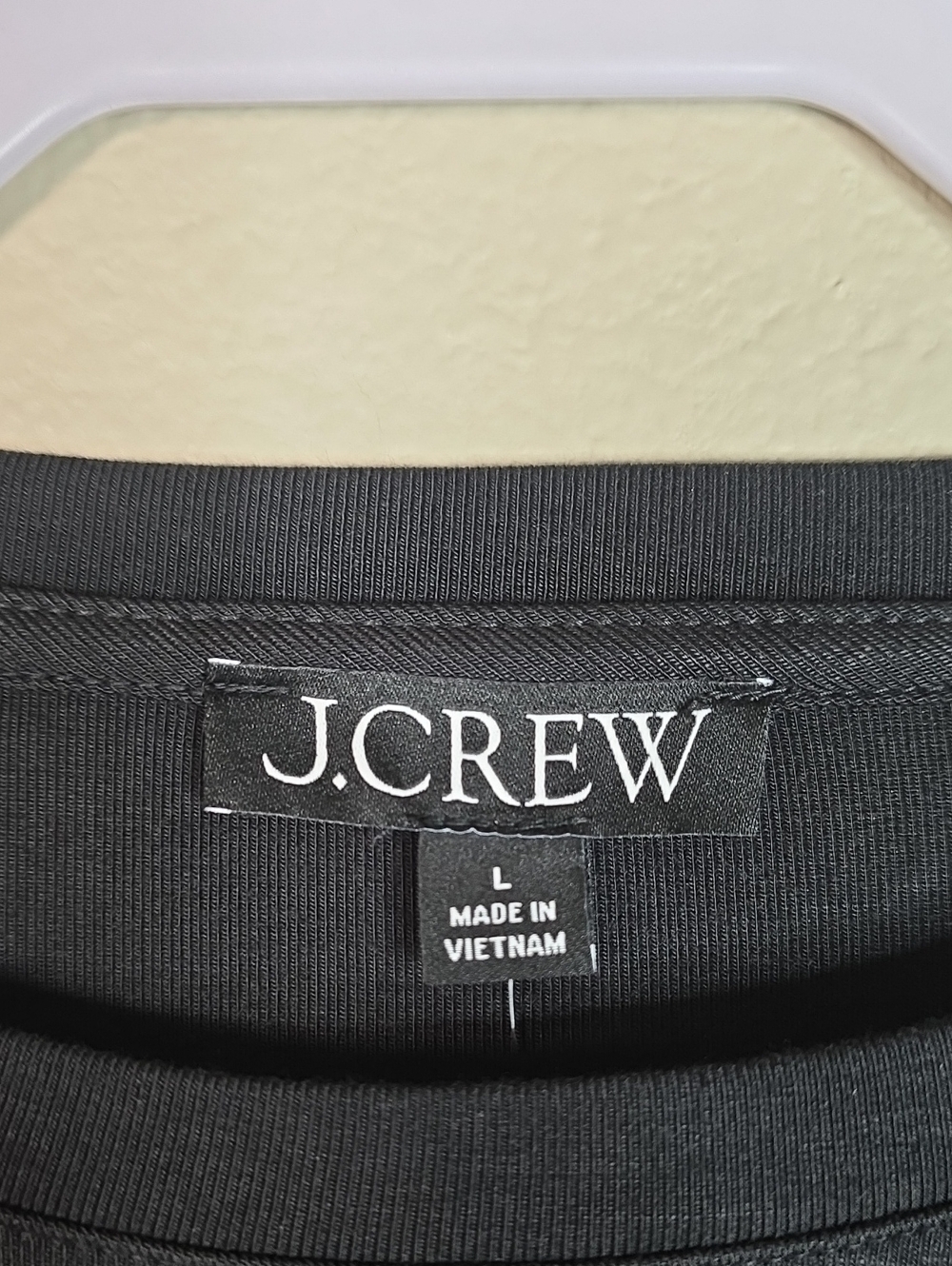J. Crew Black Long-Sleeve Crewneck Top with Button Cuff Detail Size Large Nwt. - Picture 4 of 7